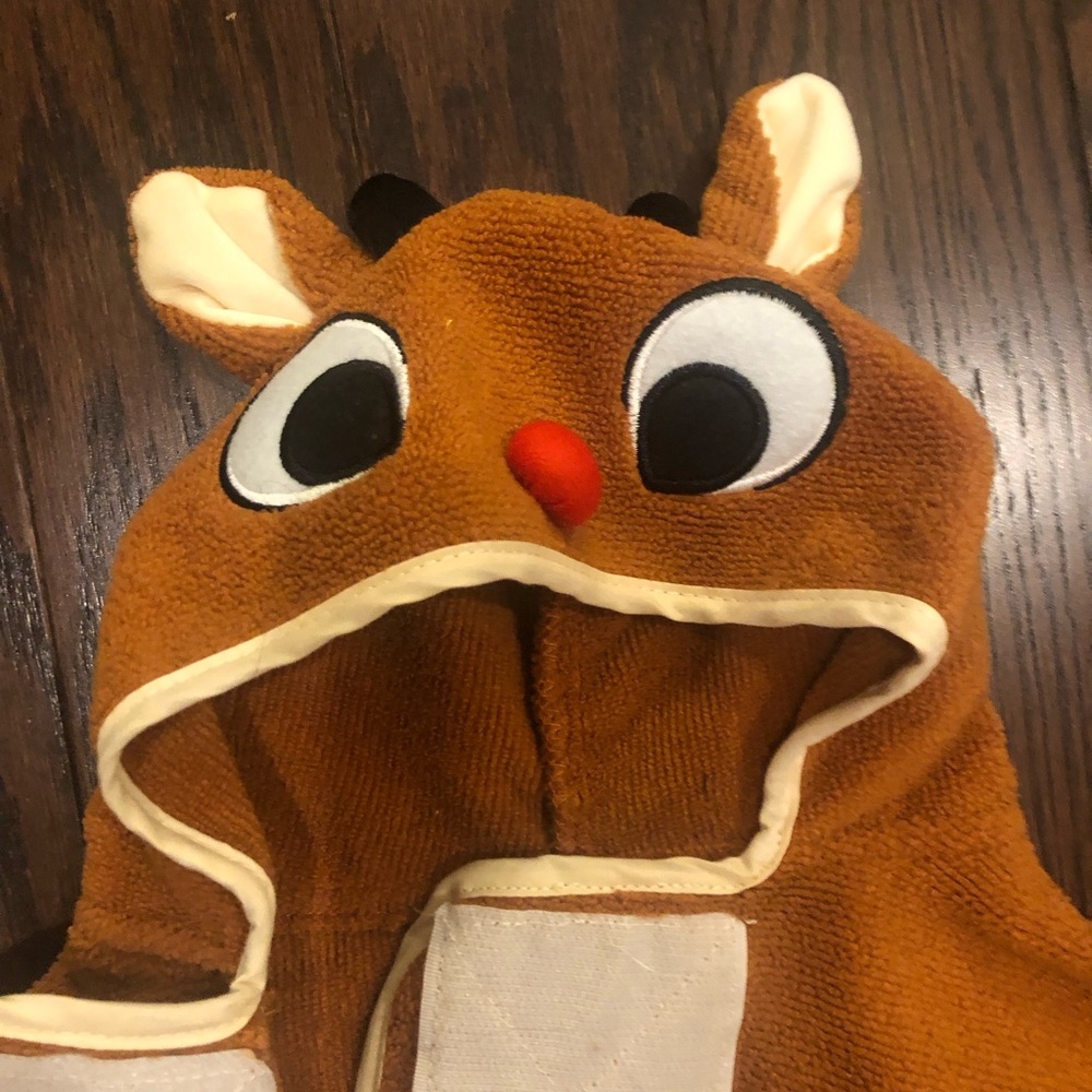 Bark Rudolph the Red Nose Reindeer Dog Robe - Picture 6 of 7